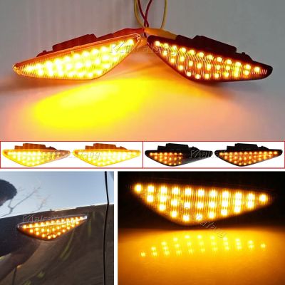 ◑ 2PCS Clear/Smoke Dynamic Flowing LED Side Marker Signal Light For BMW X5 E70 X6 E71 E72 X3 F25 Sequential Blinker Lamp