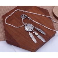 [COD] Goro S Sterling Silver 925สร้อยคอ Dream Catcher Feather จี้อินเทรนด์อเนกประสงค์ Unique Couple