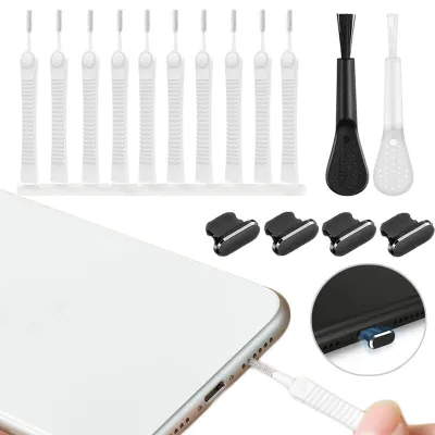 Phone Cleaning Kit for IPhone 14 13 Pro Max Charging Port Dust Plug Mobile Phone Computer Keyboard Cleaner Tool Cleaner Brush Electrical Connectors