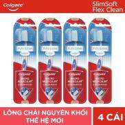 Combo 4 Bàn chải đánh răng Colgate SlimSoft Flex Clean THAN ĐEN