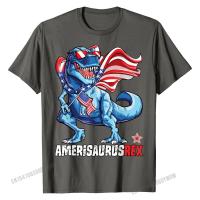 ไดโนเสาร์4th กรกฎาคมเสื้อยืดเด็กผู้ชายผู้ชาย A Merisaurus T Rex ผ้าฝ้ายออกแบบเสื้อยืดขายส่งชายเสื้อยืดฤดูร้อนที่มีคุณภาพสูงเสื้อยืด