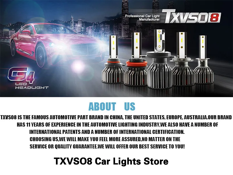 TXVSO8 55W H7 Car Xenon Headlights HID Bulbs Kit 4300K 5000K 6000K
