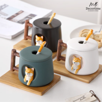 ชิบะ แก้วเซรามิกน้องชิบะ ? ฟรี ช้อน+เขียนการ์ดได้น้า ? Shiba Ceramic แก้วชิบะ ? พร้อมช้อนสุดน่ารักสไตล์ญี่ปุ่น แก้วคาเฟ่ (มีราคาส่ง)