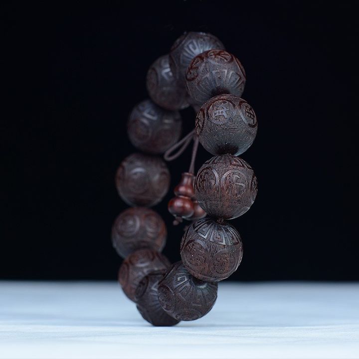 aurareiki-lobular-rosewood-natural-carved-bead-bracelet-buddhism-maxim-amulet-charm-beads-bracelet-rosary-mala-uni-c0078