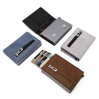 Customized Men Leather Wallet Rfid Anti-magnetic Credit Cards Holder Wallet With Organizer Coin Pocket &amp; Money Clips Wallet Card Holders