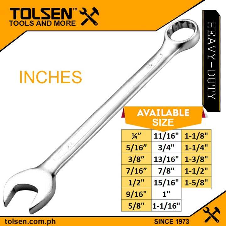 Tolsen Heavy Duty Combination Spanner Wrench (English 1/4