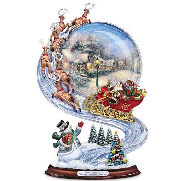 KOKO Christmas Tree Rotating Sculpture Train Decorations Paste Window