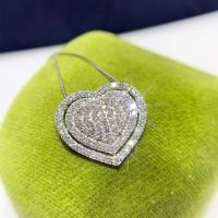 Cute Silver Color Heart Pendant Long Chain Necklace for Women Fashion Jewelry 2022 New Trend