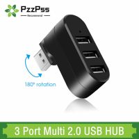 Pzzpss ฮับ USB 2.0ได้3พอร์ตจุดรวมยูเอสบีขนาดเล็กตัวแยกแบบหมุนความเร็วสูงอะแดปเตอร์สำหรับแล็ปท็อปอุปกรณ์เสริมสำหรับคอมพิวเตอร์พีซีโน้ตบุ๊ค