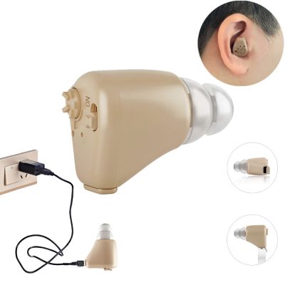 ZZOOI USB Charging Hearing Aid in Ear Lithium Battery Common to Left and Right Sound Amplifier Noise Reduction