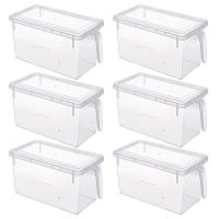 【CW】 6PCS Food Storage Containers Freezer Refrigerator Storage Box With Handle Kitchen Food Containers Sealed Jar