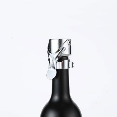 SAMEPLE 2 pcs เหล็กไร้สนิม จุกไวน์แดง สีเงินสีโรสโกลด์ 3.75นิ้วค่ะ จุกปิดขวดแชมเปญชนิดใช้ซ้ำได้ สวยงามสวยงาม จุกขวดไวน์แดง บาร์บาร์บาร์