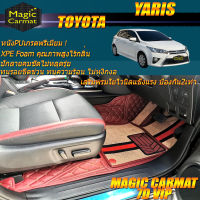 Toyota Yaris 2013-2017 Set B (เฉพาะห้องโดยสาร2แถว) พรมรถยนต์ Toyota Yaris พรมไวนิล 7D VIP Magic Carmat