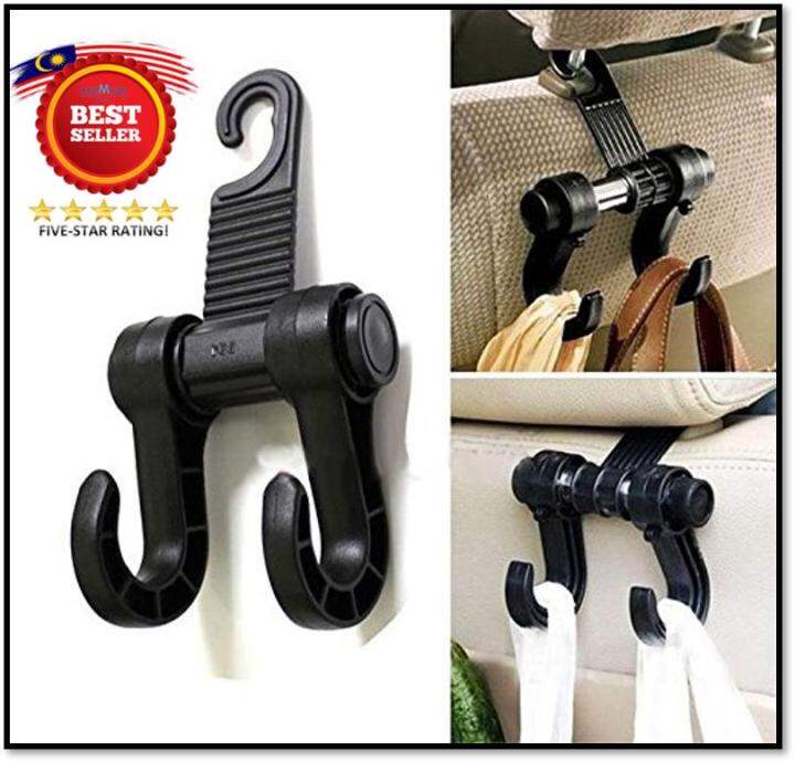 Universal Headrest Luggage Car Holder (Black) Lazada