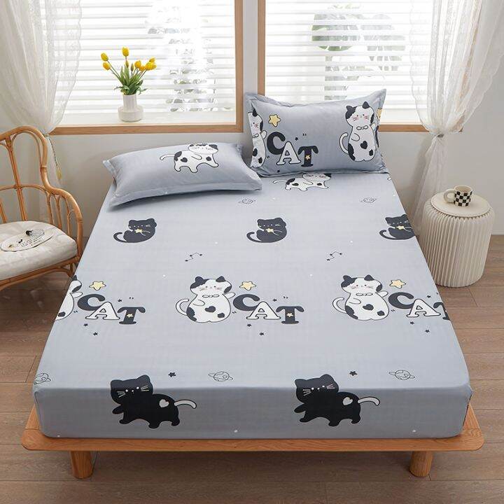 1pc-100-polyester-printing-fitted-sheet-mattress-set-with-four-corners-and-elastic-band-bed-sheet-pillowcases-need-order