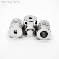 2PCS 3D Printers Parts Aluminium CNC Motor Jaw Shaft Coupler 5mm To 8mm Flexible Coupling OD19 L25mm