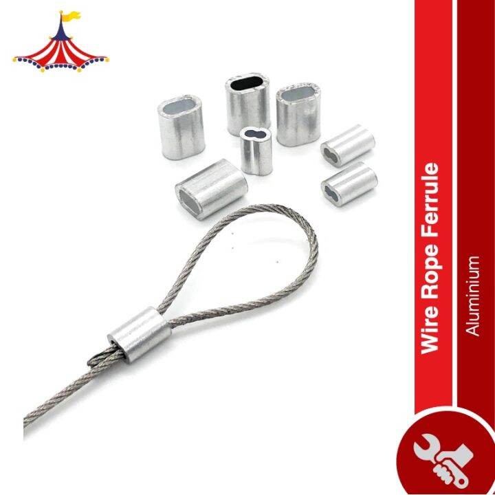 CIRCUSBOX Aluminium Wire Rope Ferrule / Crimping Sleeve Set of 10pcs