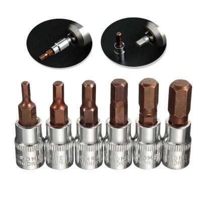 1Pc 1/4 Inch Drive Hex Bit Sockets Set Allen Key Ratchet Drive Adapter Socket Wrench Car Hand Tools H3 H4 H5 H6 H7 H8 Hand Tool