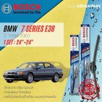 [BOSCH CLEAR Advantage] ใบปัดน้ำฝน BOSCH ก้านอ่อน คู่หน้า 24+24 Hook สำหรับ BMW Series 7 E38 730i,735i,740i,730d  year 1994-2001 บีเอ็มดับบลิว ซีรีย์ 7 ปี 94,95,96,97,98,99,00,01,37,38,39,40,41,42,43,44