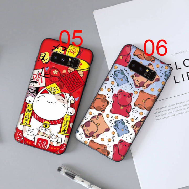 lucky-cat-อ่อนนุ่ม-ซิลิโคน-เคสโทรศัพท์-หรับ-oppo-find-x3-a33-a93-a57-a77-a96-a95-a73-f9-a32-a94-a74-a91-a17-pro-lite-neo-black-ปก