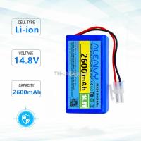 14.8V 2600mAh 18650 Li-ion Rechargeabe Battery for ILIFE Ecovacs A4s A4 A6 A9 V7 V7s V7s Pro Robotic Vacuum Cleaner Chuwi （สต็อกสำเร็จรูป） agapi