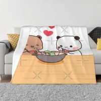 Ready Stock Panda And Brownie Bear Couple Blanket Bedspread On The Bed Plush Sofa Bed Ultralight Throw Blanket