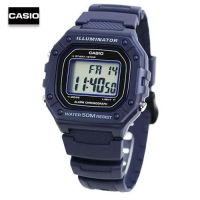 Velashop นาฬิกาข้อมือผู้ชาย Casio Standard  สายเรซิ่น รุ่น W-218H-2AVDF, W-218H-2A, W-218H - สีน้ำเงิน