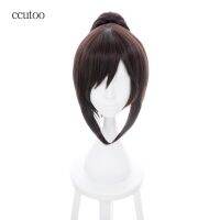 (วิกผมคอสเพลย์) 35Cm Coklat Serangan Di Titan Hans Hans Zoe Rambut Sintetis Cosplay Kostum Wig Alat Tahan Panas Serat