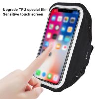 Arm Phone Bag Portable Running Jogging Armband Pouch Outdoor Touch Screen Smartphone Key Holder Adjustable Case Black