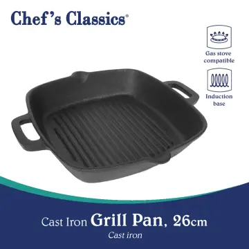 Chef′ S Classic Cardinal Red Enameled Cast Iron 11 Inch Square Grill Pan -  China Professional Chef Griddle and Enameled Kitchen Ware price