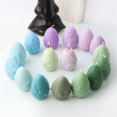 Resin Mold Resurrection Earth Egg Candle Mold Flower Pattern Silicone Mold Easter Sunflower