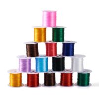 【YD】 0.8mm Elastic Beading Cord Thread Flat Stretchy String for Necklace Jewelry Making 25 Rolls