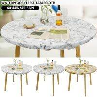 Corinada Round Tablecloth PVC Waterproof Oil-Proof Elastic Edged Party Wedding Table Cloth Home Decor Kitchen Protection Cover