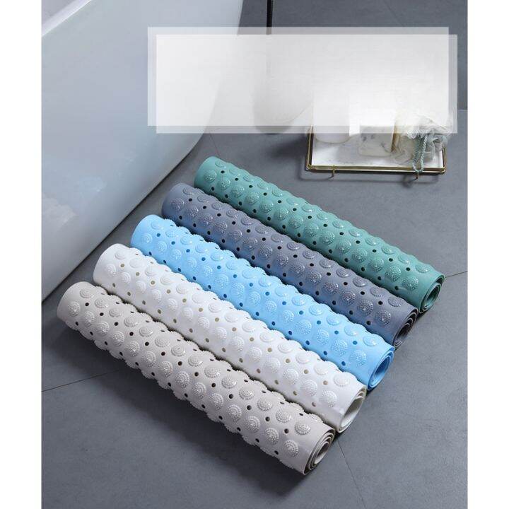 Caryfp Bathtub Mat Drain Holes and Suction Cups Help Keep in Place on
