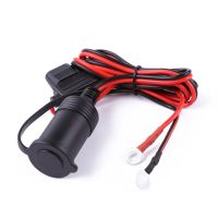 、‘】【； DC 12V 24V Car Motorcycle Truck Cigarette Lighter Socket Charger Cable Female Socket Connector Adapter With 10A Fuse+Cable