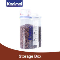 Kanimal Pet Food Container ถังเก็บอาหารเม็ด พร้อมถ้วยตวง กันมดและแมลง เก็บกลิ่น สำหรับสุนัขและแมว ความจุ 2.5 ลิตร