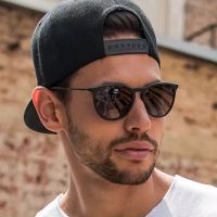 ﹊ Brand Designer Round Cat Eye Sunglasses Man Retro Shades Male Sun Glasses Mirror Clear Vintage Fashion Driving Oculos De Sol