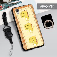 คลุมทั้งหมดเคสโทรศัพท์เคสสำหรับ VIVO แบบนุ่ม Y51ฝามีที่ถือวงแหวนโทรศัพท์2022ป้องกันการตกป้องกันรอยขีดข่วนและเชือก