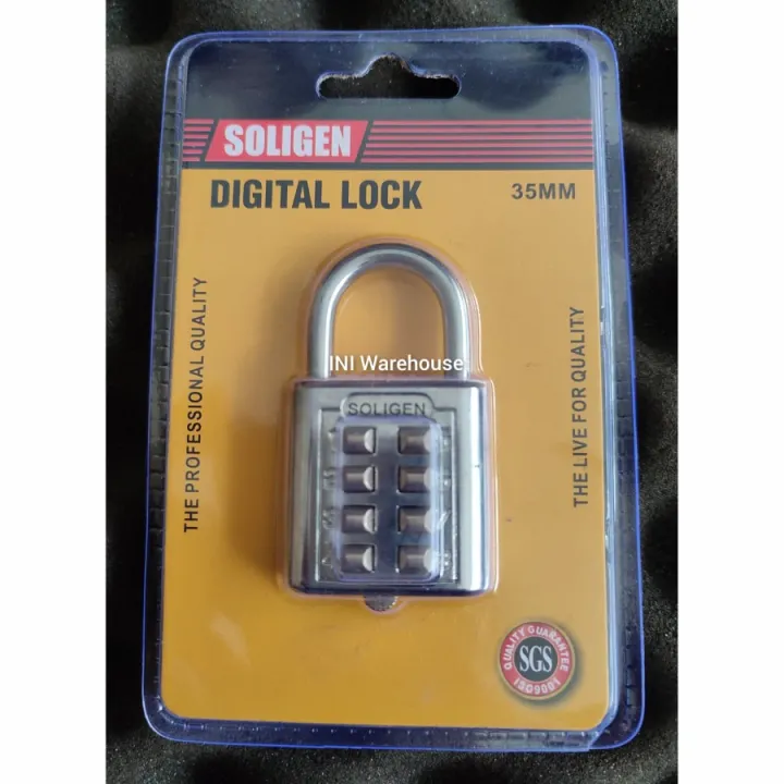 Soligen - Gembok 35 mm 35mm Numerik Digital Angka untuk Pagar / Rumah ...