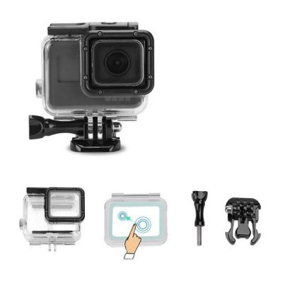 บ้านกล่องฝาครอบป้องกันสำหรับดำน้ำใต้น้ำซองกันน้ำ60ม./197ฟุตสำหรับ Gopro Hero 7สีดำ6 5ชุดอุปกรณ์