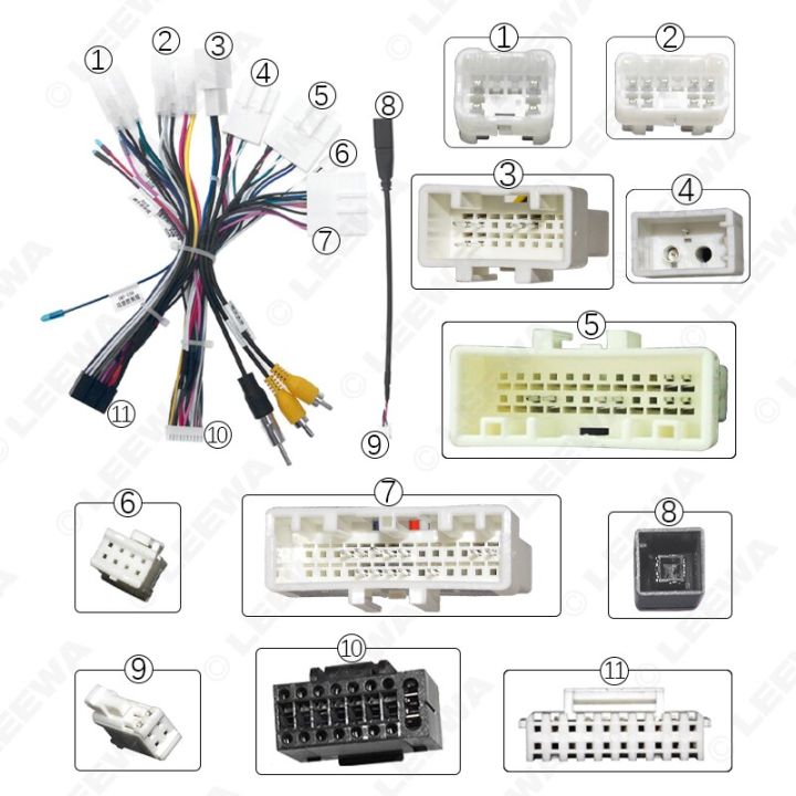 leewa-ชุดสายไฟแอนดรอยด์16pin-รถยนต์สายไฟกับแคนบัสสำหรับ-rav4โตโยต้า-c-hr-ไฮแลนเดอร์-เลวิน-โคโรล-แคมรี่-รีซ-ca6920