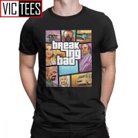 Breaking Theft Auto Breaking Bad Walter White Tshirt Men Funny Cotton Crewneck T Shirt 2020 Wholesale 【Size S-4XL-5XL-6XL】