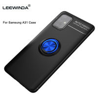 LEEWINDA สำหรับ Samsung Galaxy A31เคสโทรศัพท์,Magnetic เกราะขอบซิลิโคนและโลหะด้านหลังแหวนปลอก