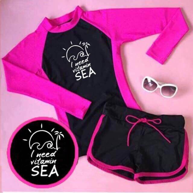 Y&L Fashion R005 Made In Philippine Spandex I Need Vitamin Sea Printed