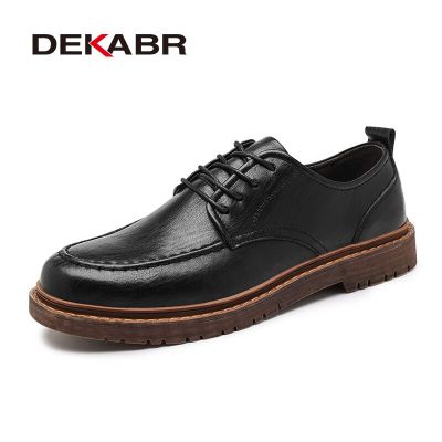 DEKABR รองเท้าหนังผู้ชายระบายอากาศได้ดีสุดหรูระบายอากาศได้ดี,รองเท้าทำงานสบายหนังแตก