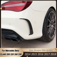 Car Rear Bumper Lips Spoiler Canards Vents ABS Essories For Mercedes Benz CLA45 200 220 260 250 2014-2018 Gloss Black