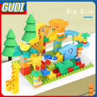 GUDI Building Blocks Marble Run Toys Ball Race Set Track For Kids Funnel Slide Jumbo น่ารัก สัตว์ อิฐขนาดใหญ่ การตรัสรู้ เด็กวัยหัดเดิน วันเกิด ของขวัญคริสต์มาส เข้ากันได้ Legoing ชุดปริศนาการศึกษา อื่น ๆ