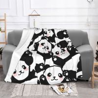 Ready Stock Flannel Soft Bed Throwing Cartoon Blankets for Bed Gift King Queen Size Plush Sofa Cute Kawaii Panda Baby Printed Modern Blanket