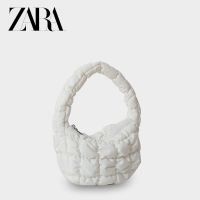 ◊▧∏ Zara cloud bag cos bag 2023 new fashion dumpling bag pleated handbag candy color single shoulder underarm bag