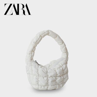 ◊▧∏ Zara cloud bag cos bag 2023 new fashion dumpling bag pleated handbag candy color single shoulder underarm bag